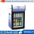 Glass door mini refrigerator showcase